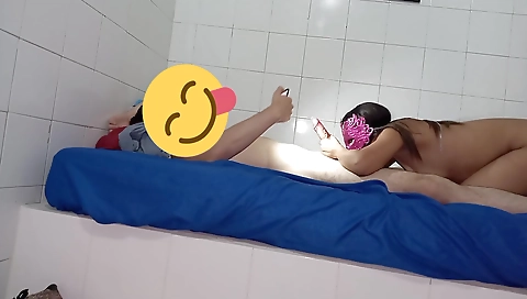 Two hot and sexy girls are on the bed