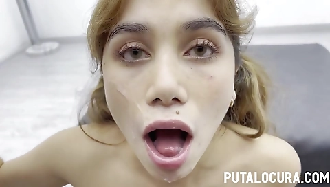 Sexy girl fucks like a white cock