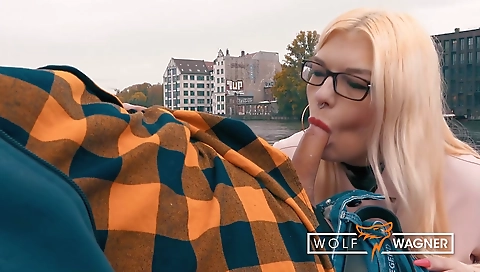 Hot blonde is fucked by a stripper