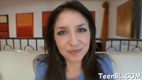 Sexy girl gets her pussy eated with dildo