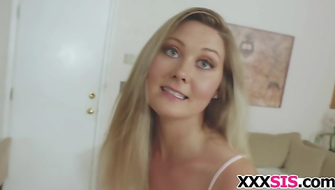 Sexy young girl shows her feet in the bathroom