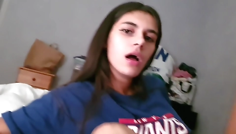 Shower helly satin and cum on her face